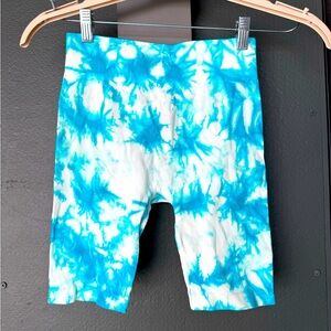 Blue Tie-Dye Biker Shorts NWT